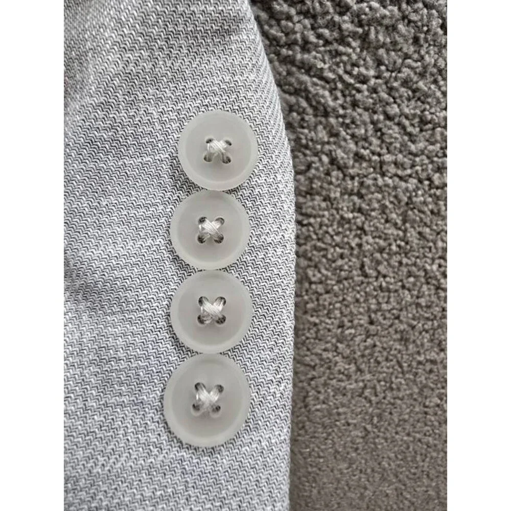 Calvin Klein Slim Fit Sport Coat Blazer Men's 38R Heather Grey Front Button